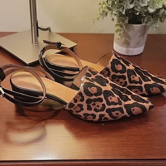 Calvin Klien leopard print mules - Picture 3 of 9